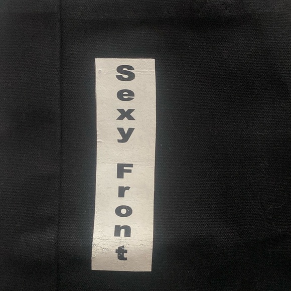 Black sexy back sexy front canvas tote about 13 x 20 See all pics description - Picture 2 of 7